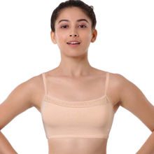 Enamor Bb06-full Coverage Non Padded Easy Fit Stretch Cotton Beginners Bra-skin Lace Beige
