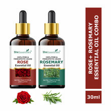 She Essentials Rose Oil & Rosemary Essential Oil Combo - Skincare & Haircare