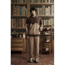 Muvazo Men Brown Full Sleeve Co-Ord Set