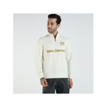 Royal Enfield Men Off White Polyester Blend Graphic Sweatshirt