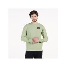 Royal Enfield Men Green Cotton Blend Embroidered Sweatshirt