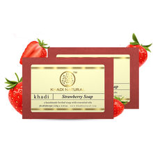 Khadi Natural Strawberry Handmade Soap (Pack of 2)