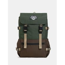 Jack & Jones Green Colour Blocked Backpack