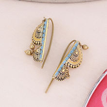 Voylla Gwalior Half Circles Gold Toned Earrings