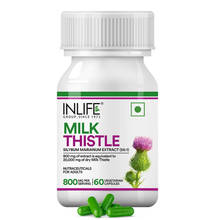 INLIFE Milk Thistle 800mg for Liver Health & Detox Support, 60 Capsules