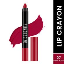 Swiss Beauty 12 Hrs Stay Matte Finish Lip Crayon - 7 Pink Rose