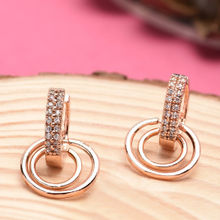 Zaveri Pearls Contemporary Style Dangling Circular Rings Bali Earring - ZPFK9472