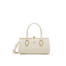 Lavie Luxe Women Dazzle Frame HandBag with Detachable Strap -Off White (M)