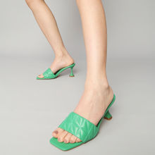 RSVP By Nykaa Fashion Green Step On Quilts Stilettos