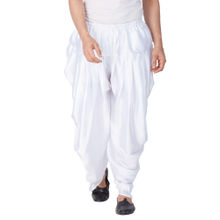 VASTRAMAY White Cotton Blend Dhoti