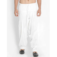 Vastramay Men White Cotton Blend Pyjama