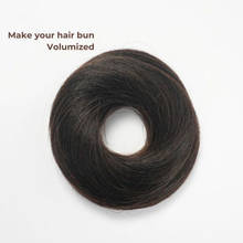Nish Hair Small Human Hair Donut Scrunchie - Dark Brown