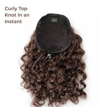 Nish Hair Curly Topknot Extension Wrap Around - Dark Brown