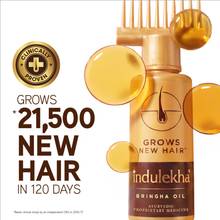 INDULEKHA Bringha Hair Oil, with 11 Herbs, Ayurvedic Hair Oil for Hair Growth