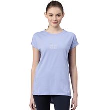 Enamor Womens A305-cotton Spandex With Antimicrobial Finish Active Stay Fresh T-shirt-purple