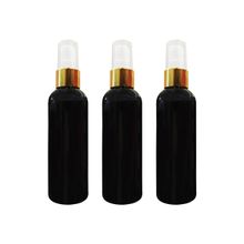 Zenvista Beautiful Black Colored Bottles With Golden Platings Pack Of 3