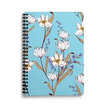 DailyObjects Sky Blue Lillies A5 Spiral Notebook