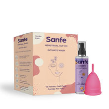 Sanfe Period Duo for Women - Menstrual Cup Medium + Intimate Wash