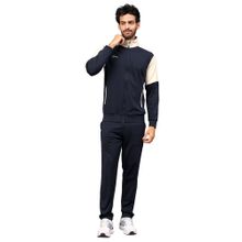 Shiv Naresh Men Navy Blue Inter Lock Tracksuit (Set of 2)