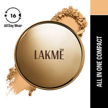 Lakme 9To5 Powerplay Priming Powder 3in1 Foundation, Primer & Compact, Lasting Matte, Silky Golden