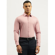 United Colors of Benetton Pink Slim Fit Spread Collar Neck Solid Shirt