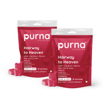 Purna Gummies Hairway to Heaven Biotin Cranberry Flavour - Pack Of 2