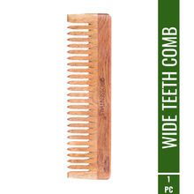 OROSSENTIALS Kacchi Neem Handmade Wooden Comb - Wide Tooth & Detangling Comb