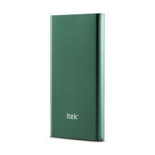 Itek 10000 Mah Power Bank (Power Delivery 3.0, Quick Charge 3.0, 18 W) (Green, Lithium Polymer)
