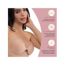 Nippetals BareEase Adhesive Strapless Stick-on Bra Nude Reusable, Sweat proof, Upto 8 Hours Hold