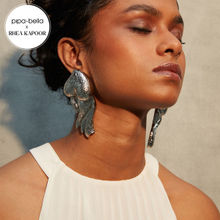 Rhea Kapoor x Pipa Bella Silver Toned Textured Earrings