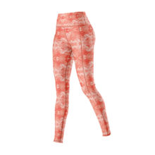 gullyactive Tie & Dye Coral Pink Ankle Length Yoga Leggings