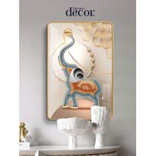 The Next Decor Artful Elephant Essence Wood Glass Finish Wall Art