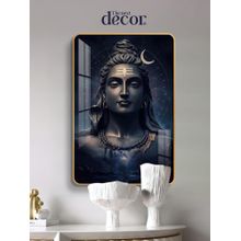 The Next Decor Har Har mahadev Ji Wood Glass Finish Wall Art