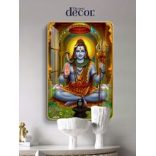 The Next Decor Lord Shiv Ji Wood Glass Finish Wall Art