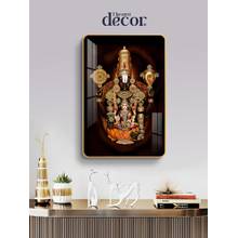 The Next Decor Hrudaya Laxmi Narayana God Wood Glass Finish Wall Art