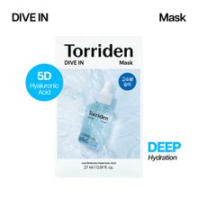 Torriden Dive In Mask - Hydrating Korean Sheet Mask with Hyaluronic Acid, Moisturizing & Soothing