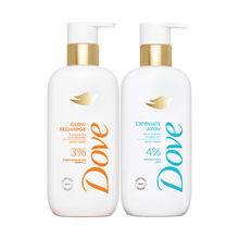 Dove Glow Recharge Exfoliating & Exfoliate Away Serum Body Wash Combo
