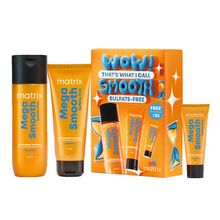 Matrix Mega Smooth Sulfate-Free Combo, For Gentle Cleansing & Bond Repair With Free Mini Liquid Mask