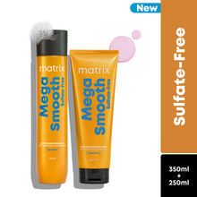 Matrix Mega Smooth Sulfate-Free Anti-Frizz Shampoo Mask Combo with Squalene & Bonding blend