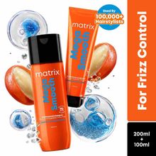 Matrix Mega Smooth Shampoo Conditioner Combo, Defy Frizz For 4 Days For All Hair Type, Paraben-free