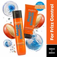 Matrix Mega Smooth Shampoo Conditioner Combo, Defy Frizz For 4 Days, For All Hair Type, Paraben-Free