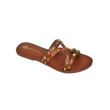 Perca Studded Tan Flats