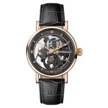 Ingersoll Mens The Herald Watch Skeleton Dial & Black Leather Strap - I00403B