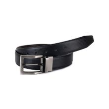 ZEVORA Men Reversible Check Black Belt