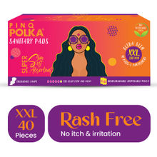 PINQ POLKA Ultra Sanitary Pads Organic Cotton Soft Feel Rash Free Wide Back