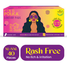 PINQ POLKA Ultra Sanitary Pads Organic Cotton Soft Feel Rash Free Wide Back