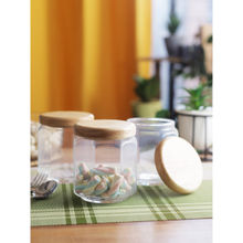 Ocean 5B03918G0002 Tulip Jar 510 Ml Wooden Lid (Set of 6)