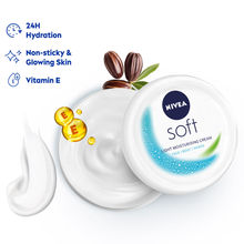 NIVEA Soft Vit E Light Non Sticky Face Moisturiser Cream Fresh & Hydrated Skin For All Skin Types