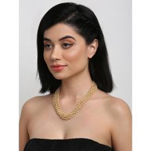 RUBY RAANG STUDIO White Gold-Plated Pearl Necklace