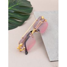 TED SMITH Unisex Rectangle Uv Protection Pink Sunglass-Jaguar 2_C6